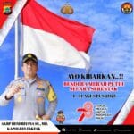 Polres Fakfak Serukan Kibarkan Bendera Merah Putih Dalam Rangka Memeriahkan HUT Kemerdekaan ke-78
