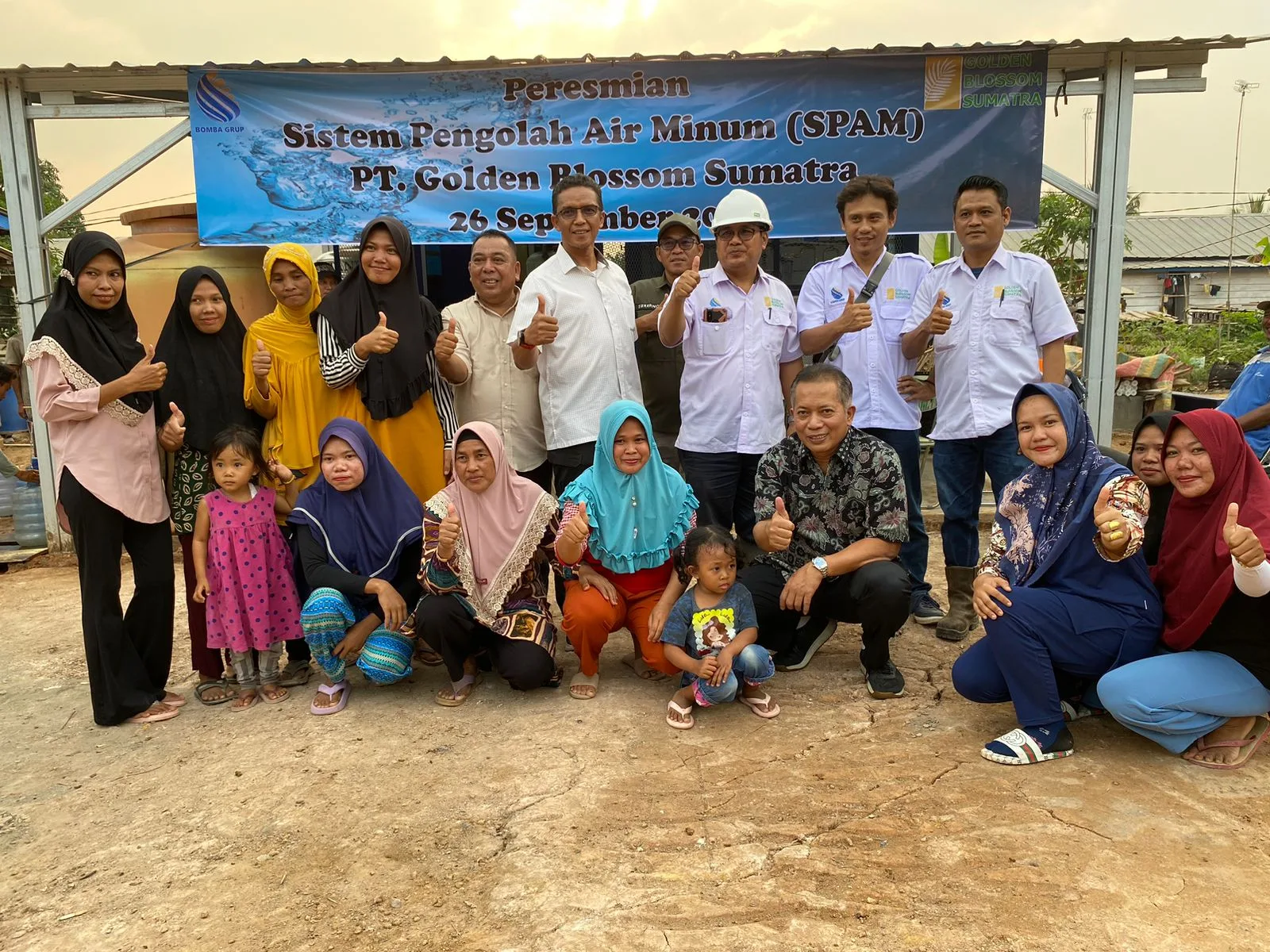 Bomba Grup Resmikan Mesin Penyediaan Air Bersih di Kebun Sawit