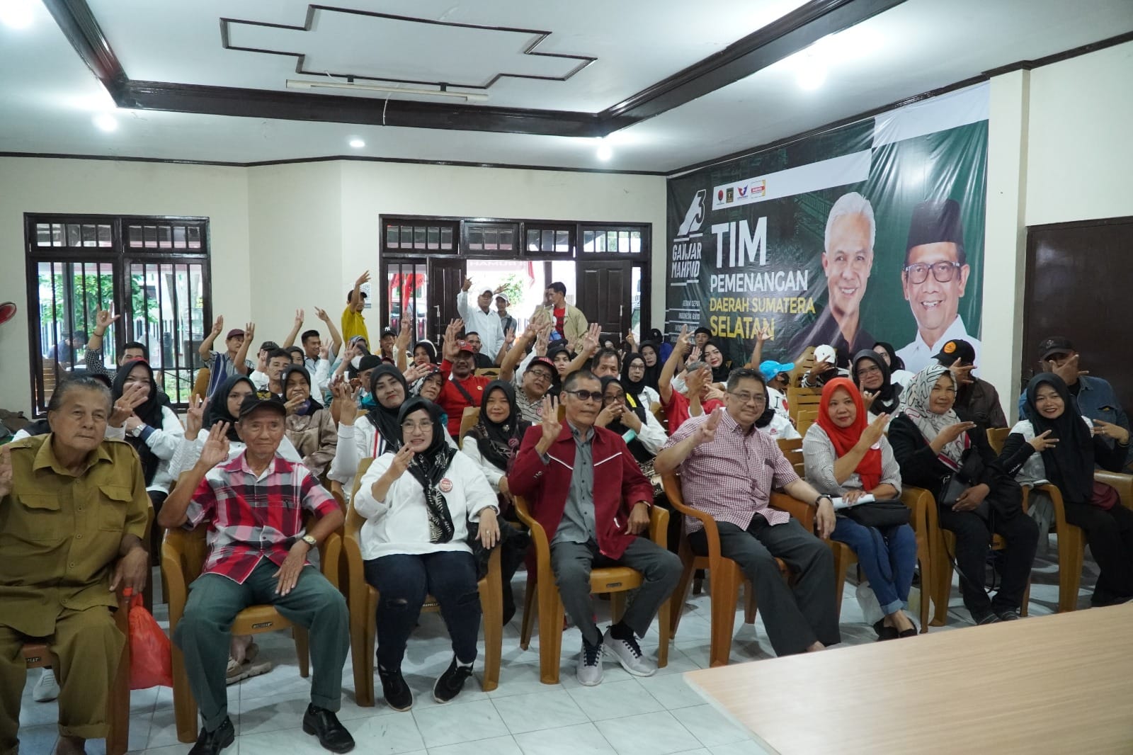 Bersama TPD Sumsel, Sekber Ganjar Nusantara Siap Menangkan Ganjar Mahfud Menjadi Presiden