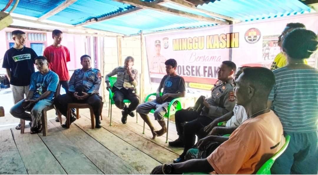 Polsek Fakfak Gelar Minggu Kasih Bersama Masyarakat Wagom Utara