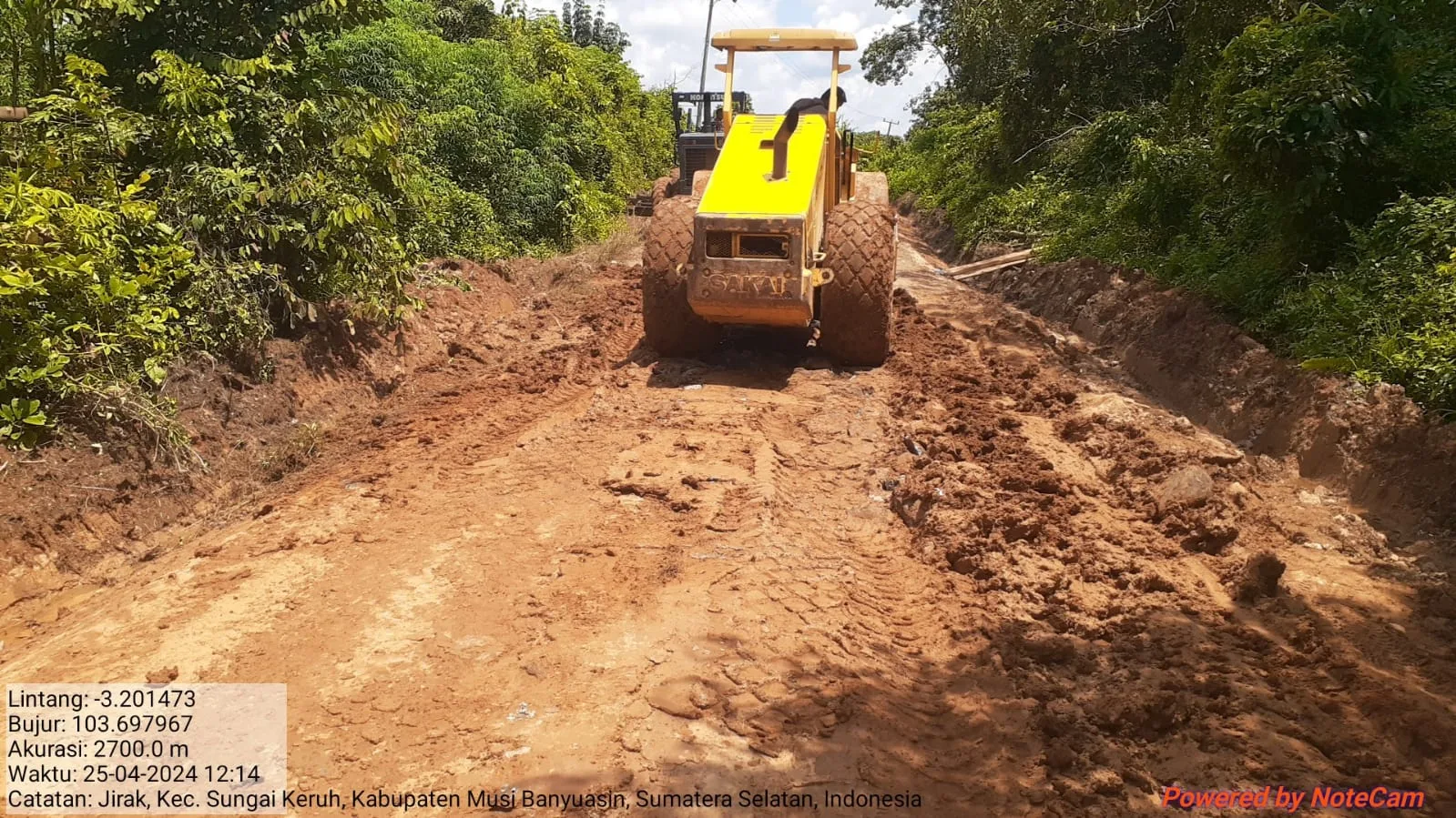 Pj Bupati Muba Sandi Fahlepi Sabtu Tinjau Jalan Rusak di Jirak Jaya