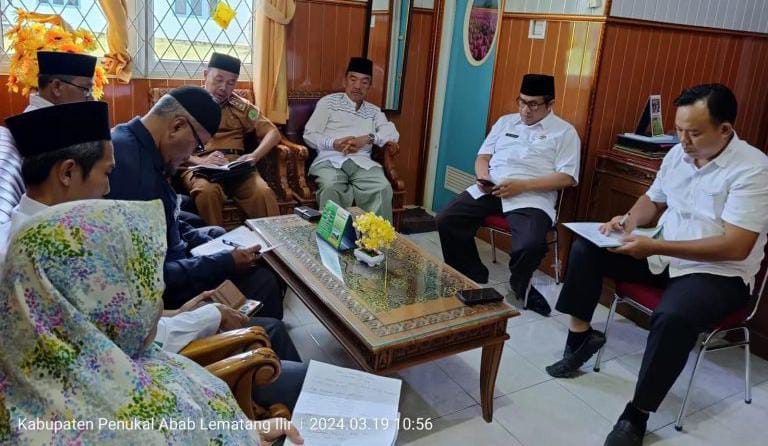 Pemkab PALI Bersama Kemenag Gelar Rapat Penetapan Zakat Fitrah Ramadhan 1445 H