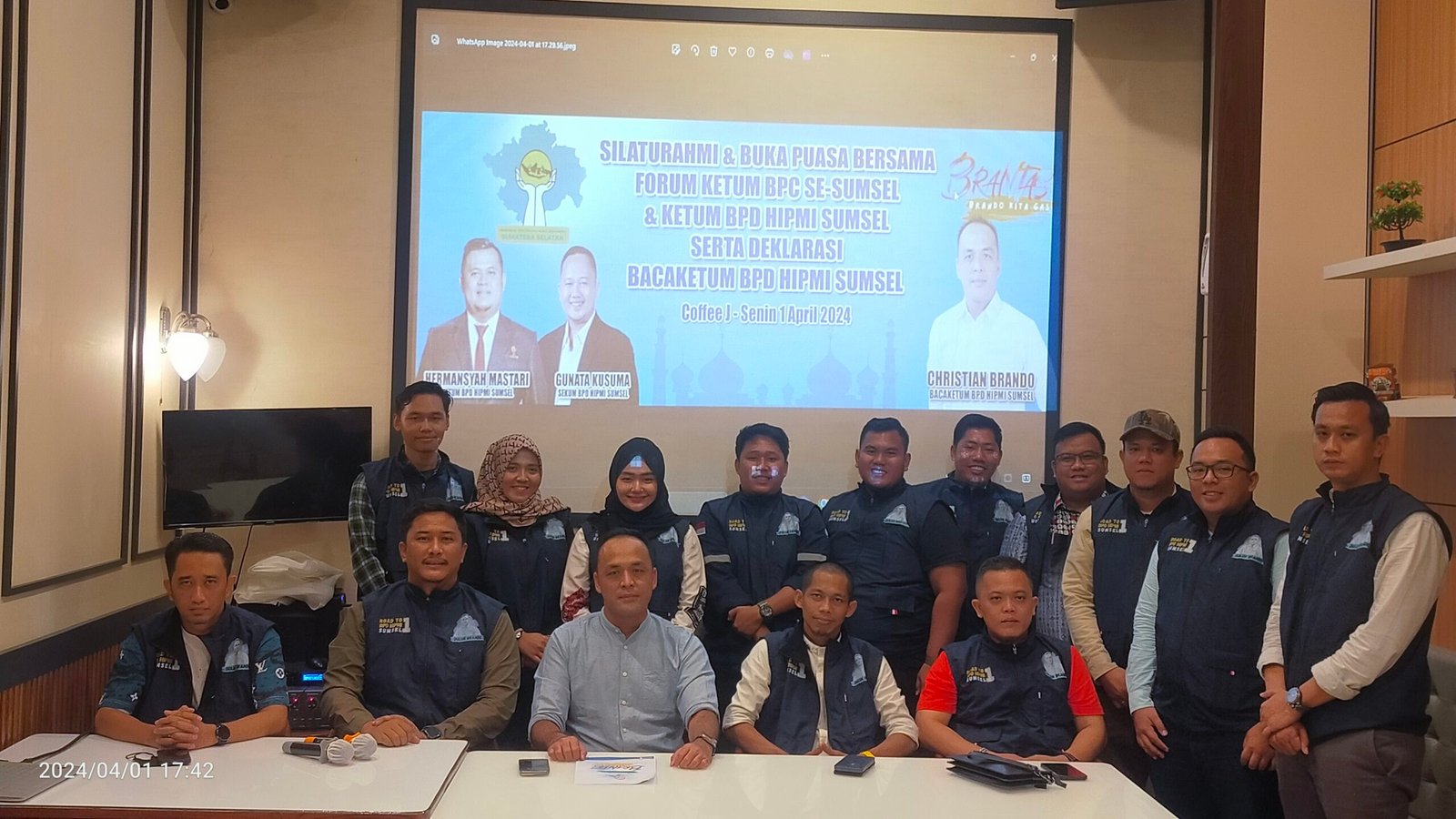 Bacalon BPD HIPMI Sumsel Sekaligus Deklarasikan Dukungan ke Christian Brando