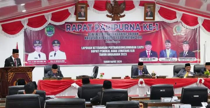 Paripurna Ke-1 DPRD Dengarkan Laporan LKPJ Bupati Pali Tahun 2023