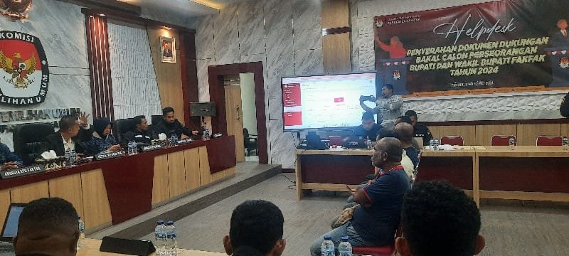 KPU Fakfak Mulai Terima Dukungan Bapaslon Perseorangan Bupati dan Wakil Bupati 2024