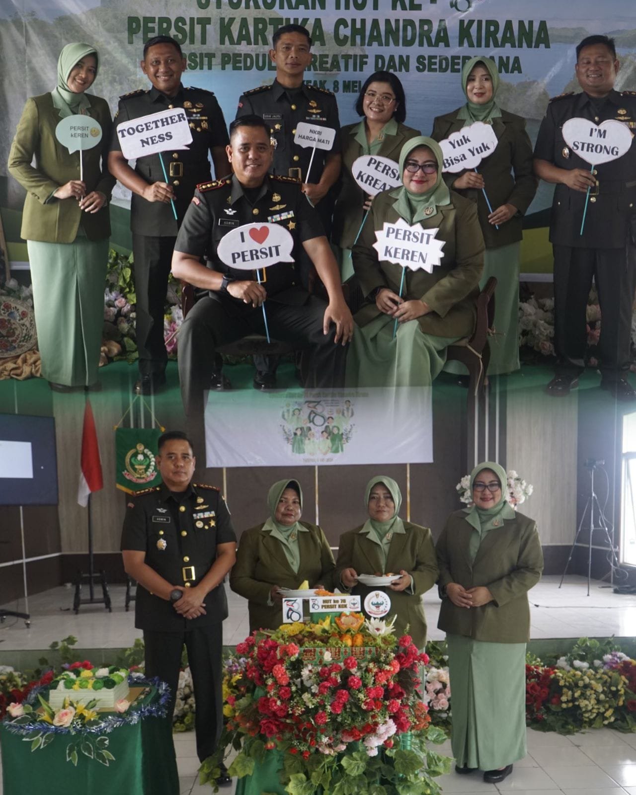 Persit KCK Koorcabrem 182 PD XVIII/Kasuari Gelar Acara Syukuran Peringatan HUT Ke-78 Persit KCK