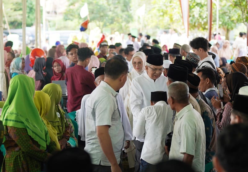 Bacagub Sumsel H Mawardi Yahya dan Bacawagub Hj Anita Noeringhati Hadiri Pengajian Akbar dan Halal Bihalal