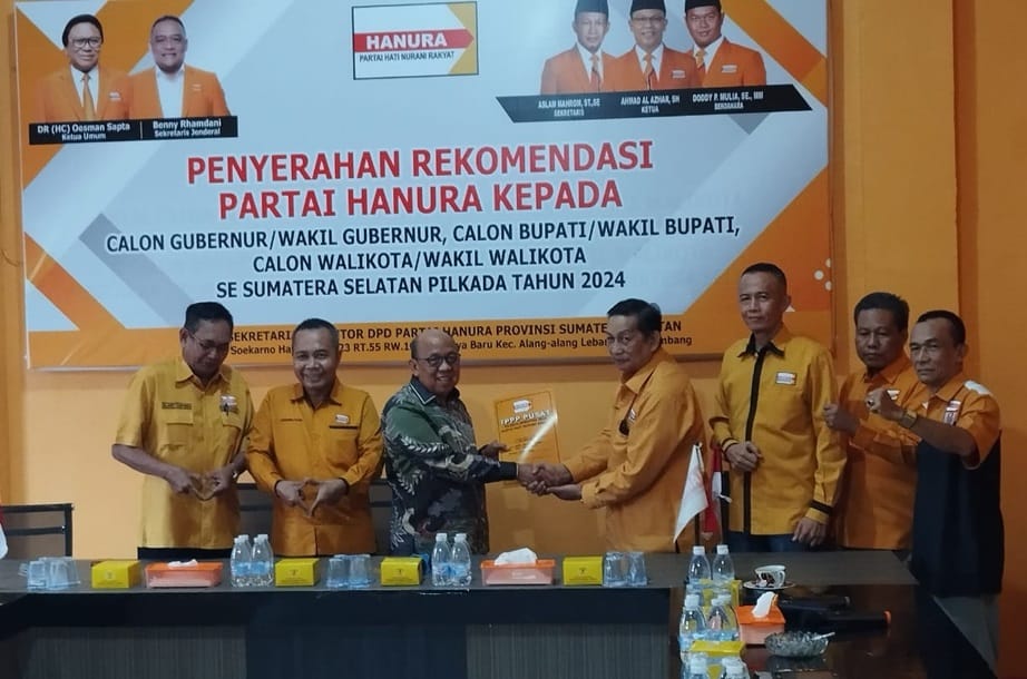 DPP Partai Hanura Restui Pasangan Berlian Calon Bupati dan Wakil Bupati Lahat