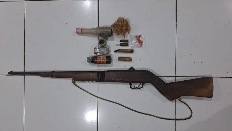 Polres Lahat Berhasil Mengungkap Kasus Penyimpanan Senjata Api Tanpa Izin