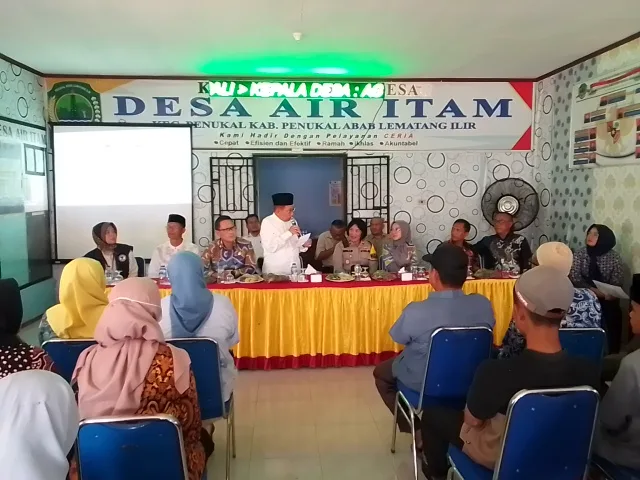 Wabup PALI Bersama BNNP Sumsel Gelar Tatap Muka Dengan Masyarakat Desa Air Itam