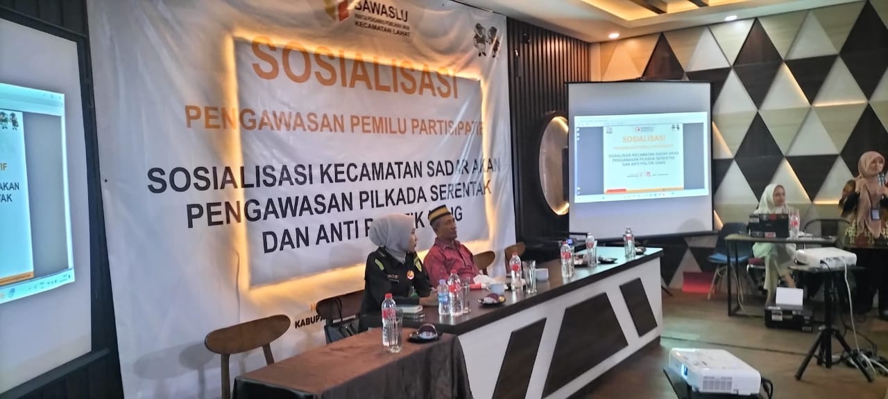 Tingkatkan Kesadaran Hukum, Panwascam Lahat Sosialisasi Pengawasan Partisipatif