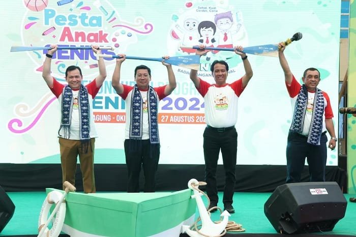 Pj Gubernur Elen Setiadi Dampingi Kepala Bapanas RI Kunker ke Kabupaten OKI, Launching Program Genius