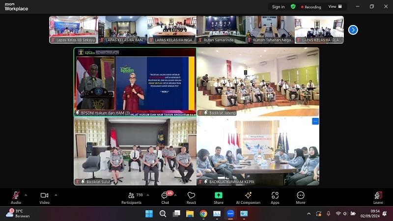 Tiga CPNS Lapas Sekayu Ikuti Pencanangan Serentak Latsar CPNS Tahun 2024