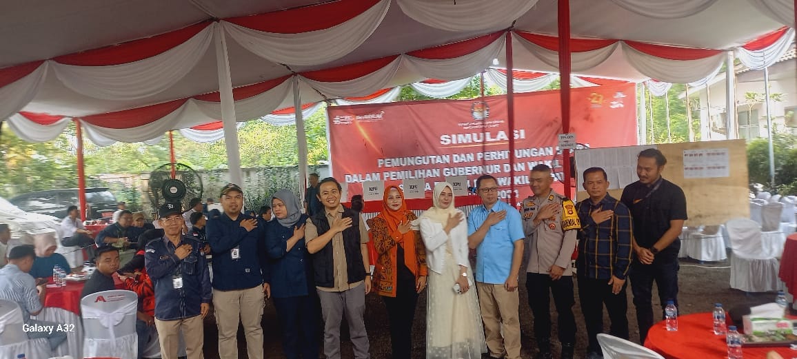 KPU Lahat Gelar Simulasi Pemungutan dan Penghitungan Suara Pilkada Serentak 2024