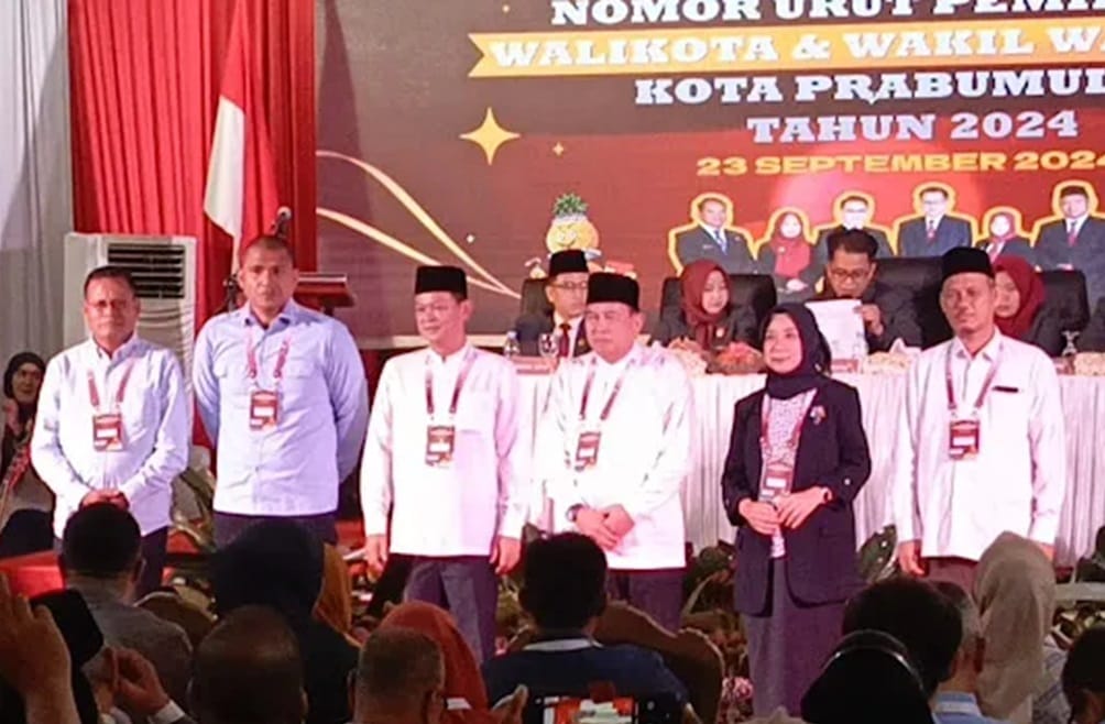 KPU Prabumulih Gelar Pengundian Nomor Urut Paslon Pilkada 2024, Ini Hasilnya