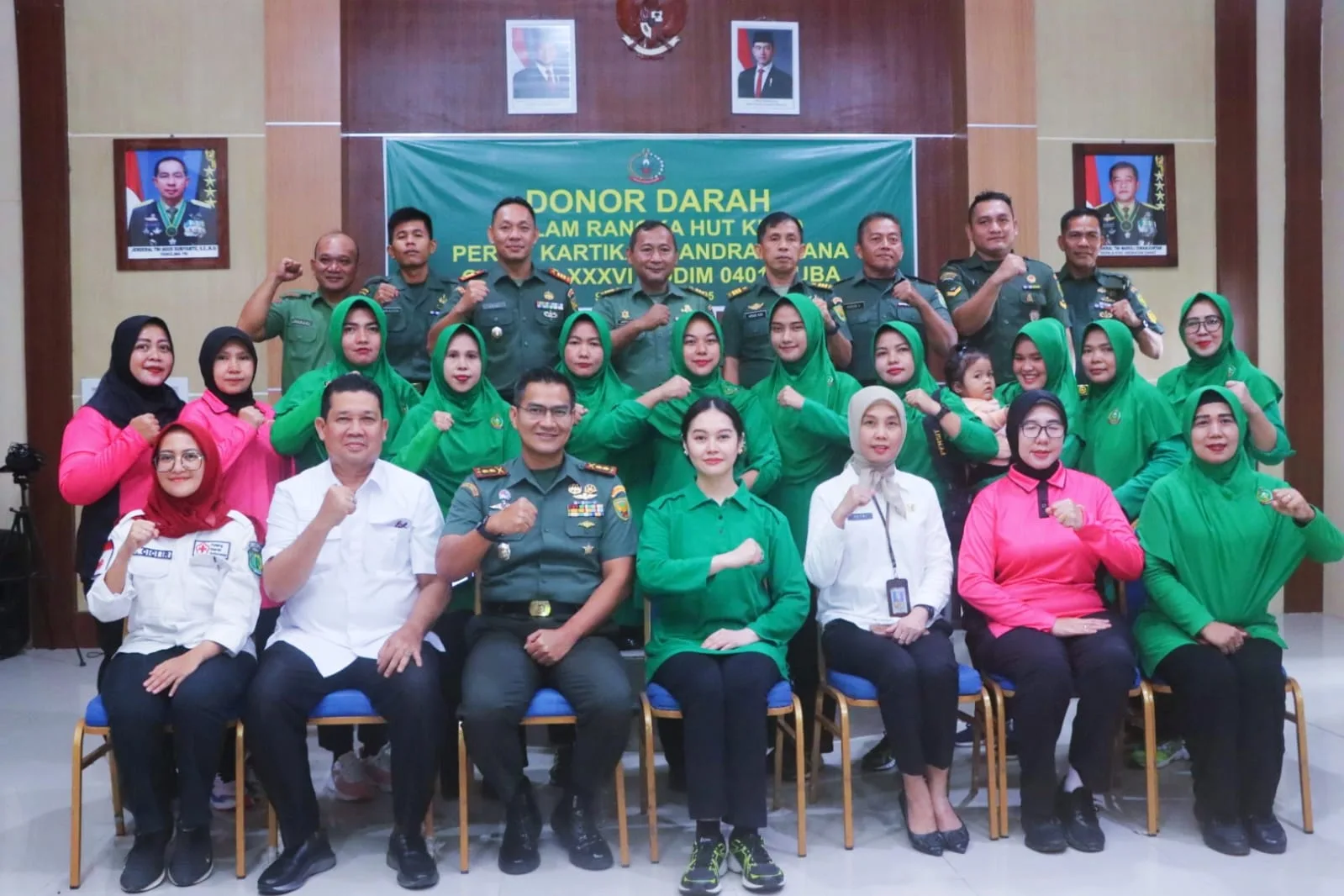 Peringatan HUT Persit Ke-79, Kodim 0401 Muba Ajak Masyarakat Peduli Lewat Donor Darah