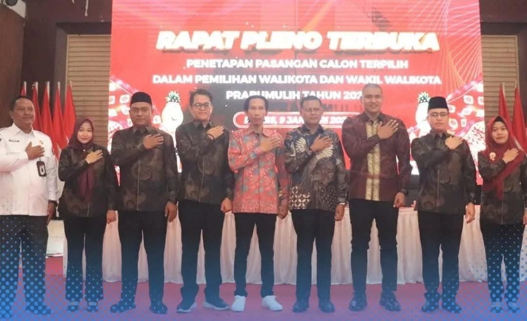 Rapat Pleno KPU Tetapkan H. Arlan dan Franky Nasril sebagai Wali Kota dan Wakil Wali Kota Prabumulih Terpilih