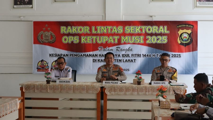 Polres Lahat Gelar Rakor Lintas Sektoral Operasi Ketupat Musi 2025 untuk Pengamanan Idul Fitri