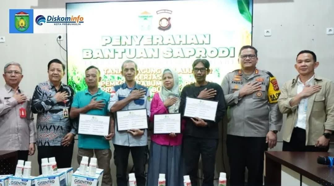 Dukung Petani Jagung, Polres Prabumulih Gandeng Pemkot dan BUMN Salurkan Bantuan CSR