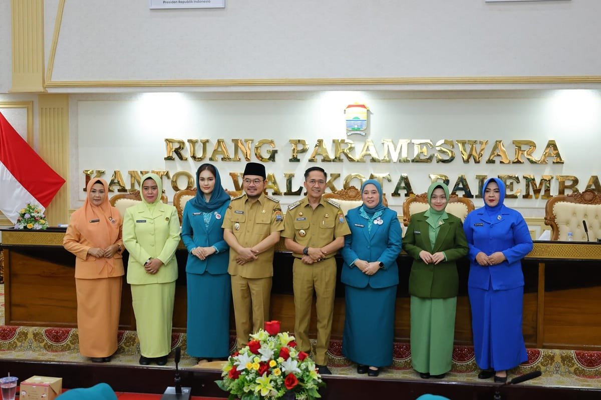 Wali Kota Ratu Dewa Kukuhkan Ketua TP PKK Palembang, Fokus Tangani Stunting & Pelayanan Masyarakat