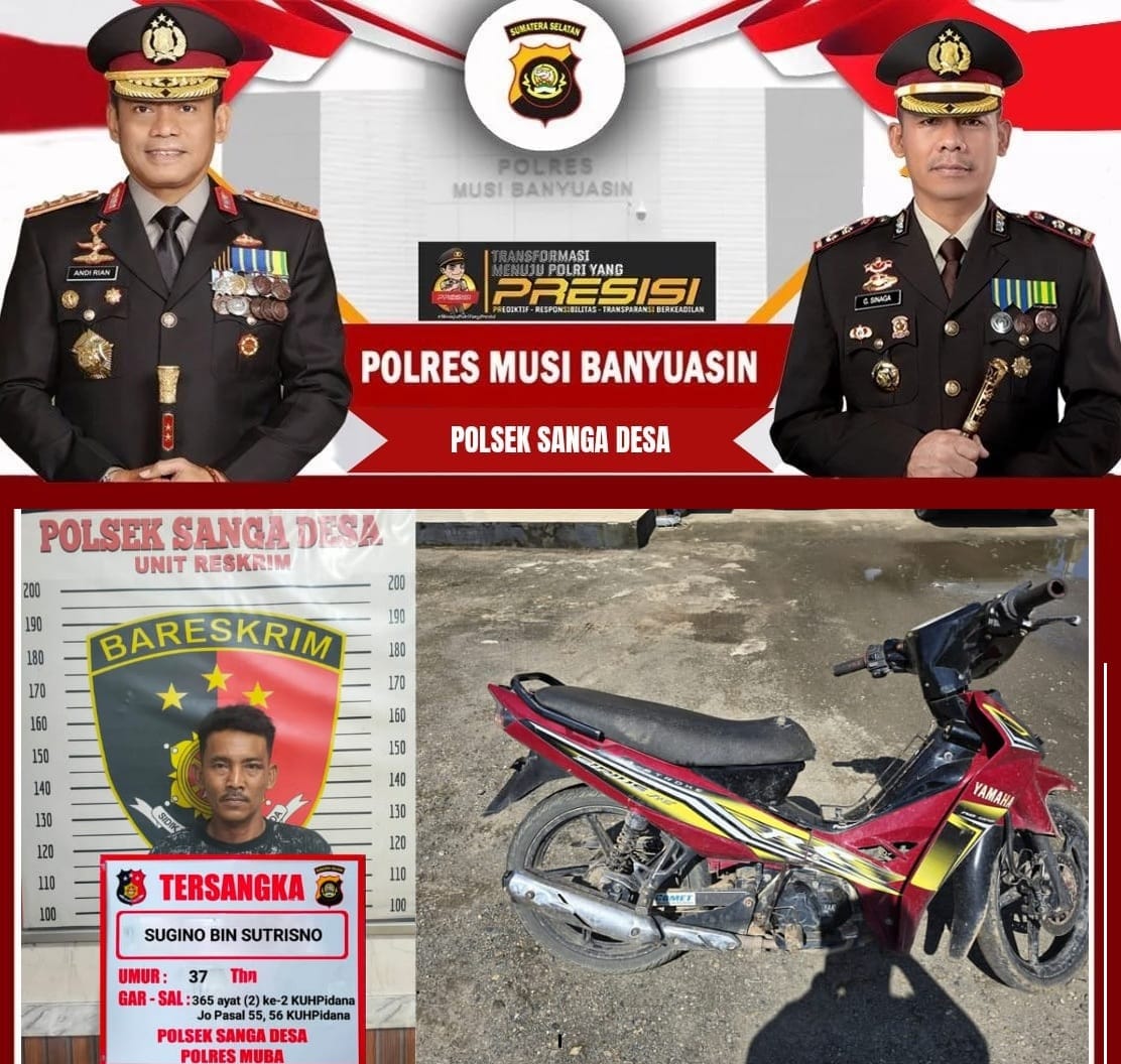 Buronan Kunci Perampokan Rp400 Juta Ditangkap di Muba, Ini Peran Sugino!
