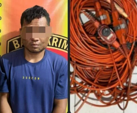 Buron Kasus Pencurian Kabel PT. TUB Ditangkap, Kerugian Capai Rp170 Juta