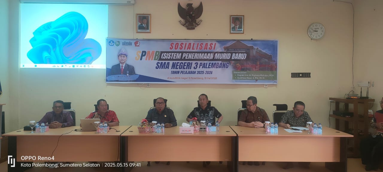 SMAN 3 Palembang Sosialisasikan SPMB 2025, Tegaskan Transparansi dan Ganti Istilah Zonasi Jadi Domisili