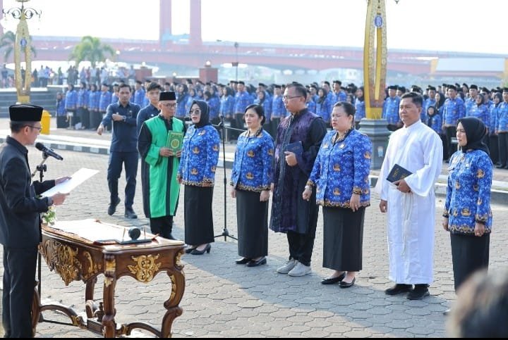 Ratu Dewa Lantik 3.932 ASN di Palembang, TPP untuk PPPK Segera Dikaji