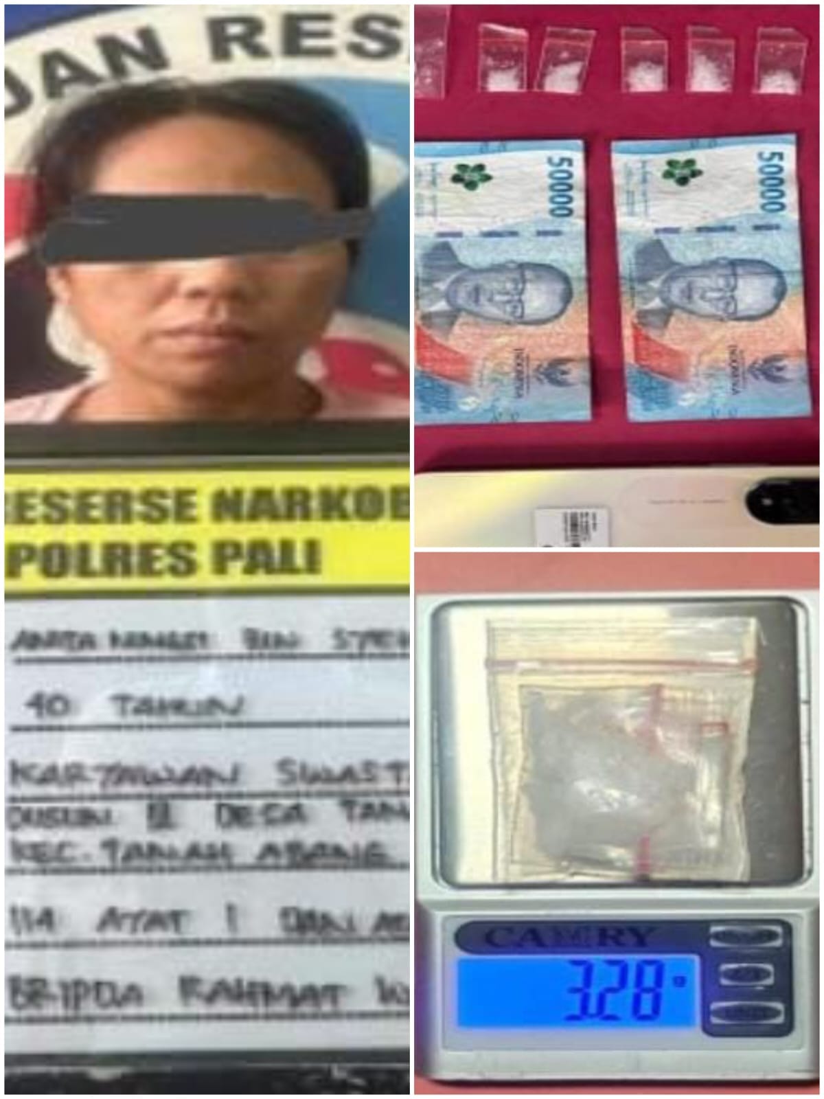 Satresnarkoba PALI Amankan 6 Paket Sabu dari Seorang Perempuan di Tanah Abang