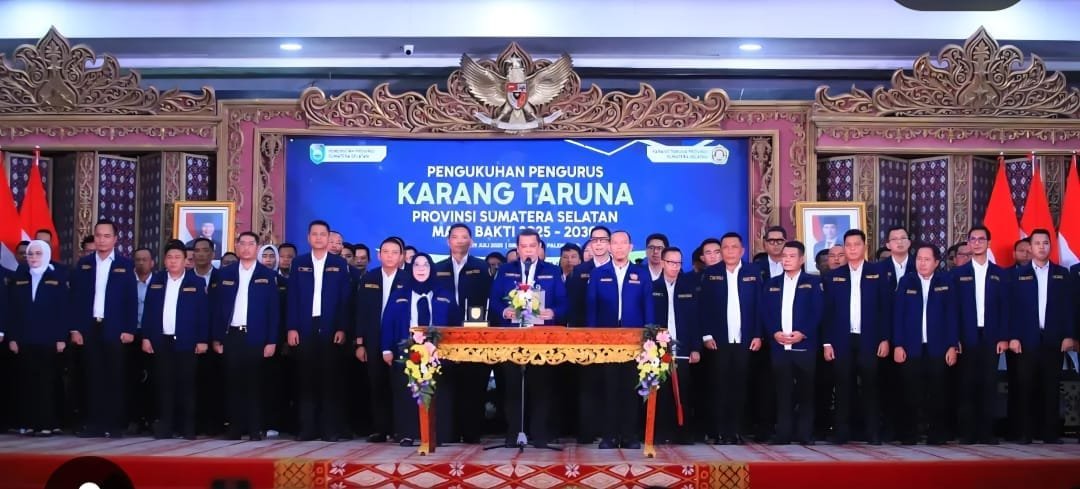 Karang Taruna Sumsel Dilantik, Gubernur Dorong Peran di Bidang AI dan Pertanian