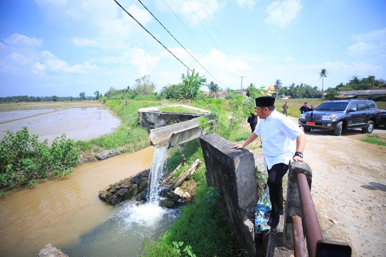 Gubernur Sumsel Tinjau Irigasi Rusak di OKU Timur, Perintahkan BBWS Bertindak Cepat
