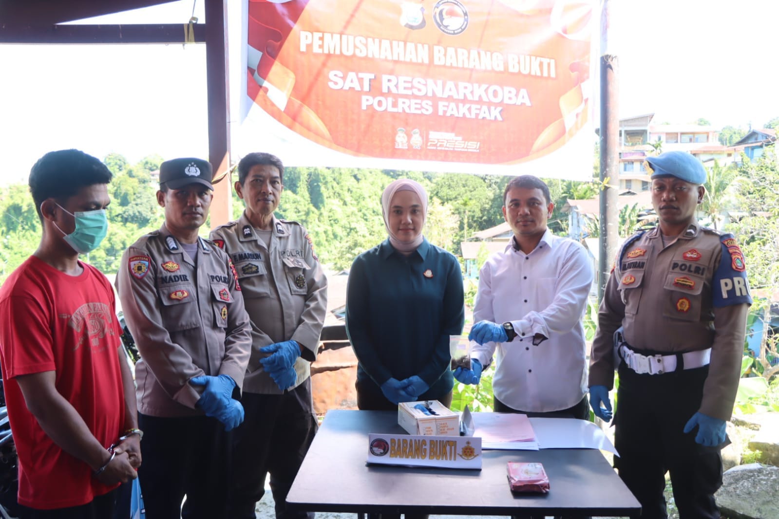 Lagi! Barang Bukti Narkotika Jenis Ganja Dimusnahkan Polres Fakfak