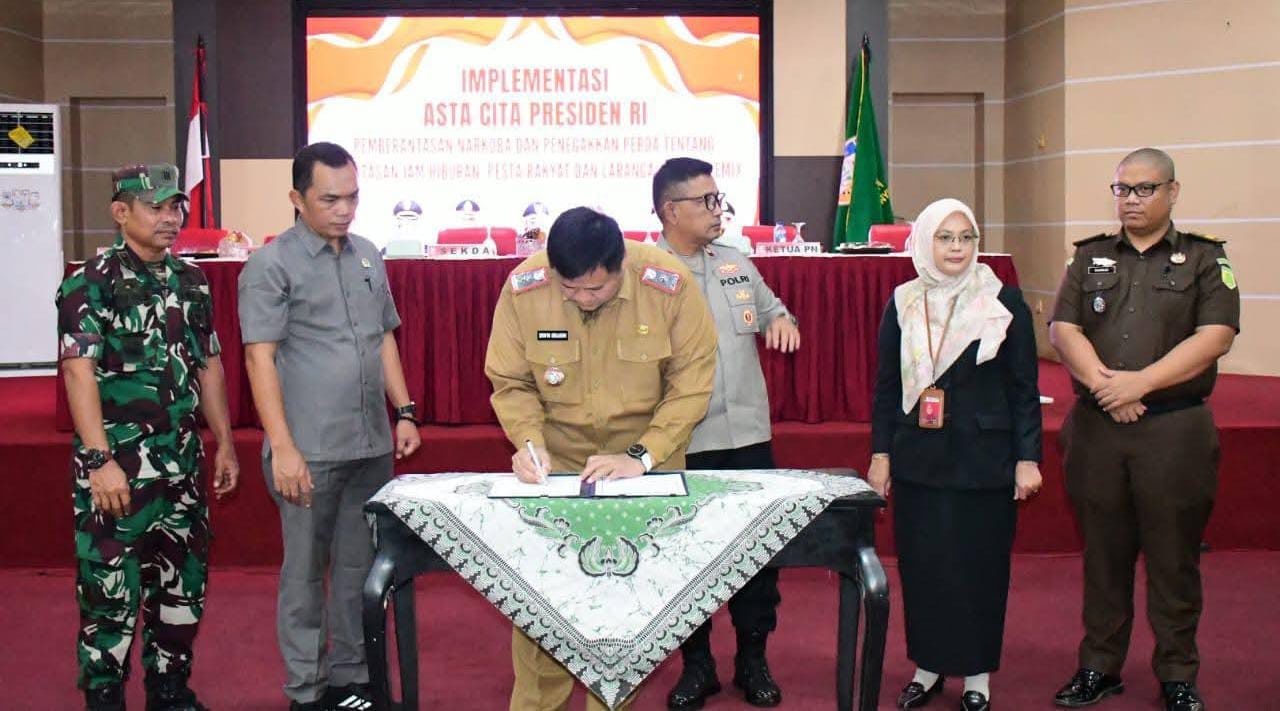 Pemkab Banyuasin Batasi Jam Hiburan Orgen Tunggal, Teken MoU Cegah Narkoba dan Gangguan Kamtibmas