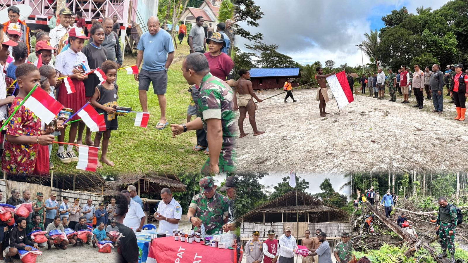 Pemkab Wondama Korem 182/Jo dan Kodim Safari Merah Putih di Kampung Terpencil