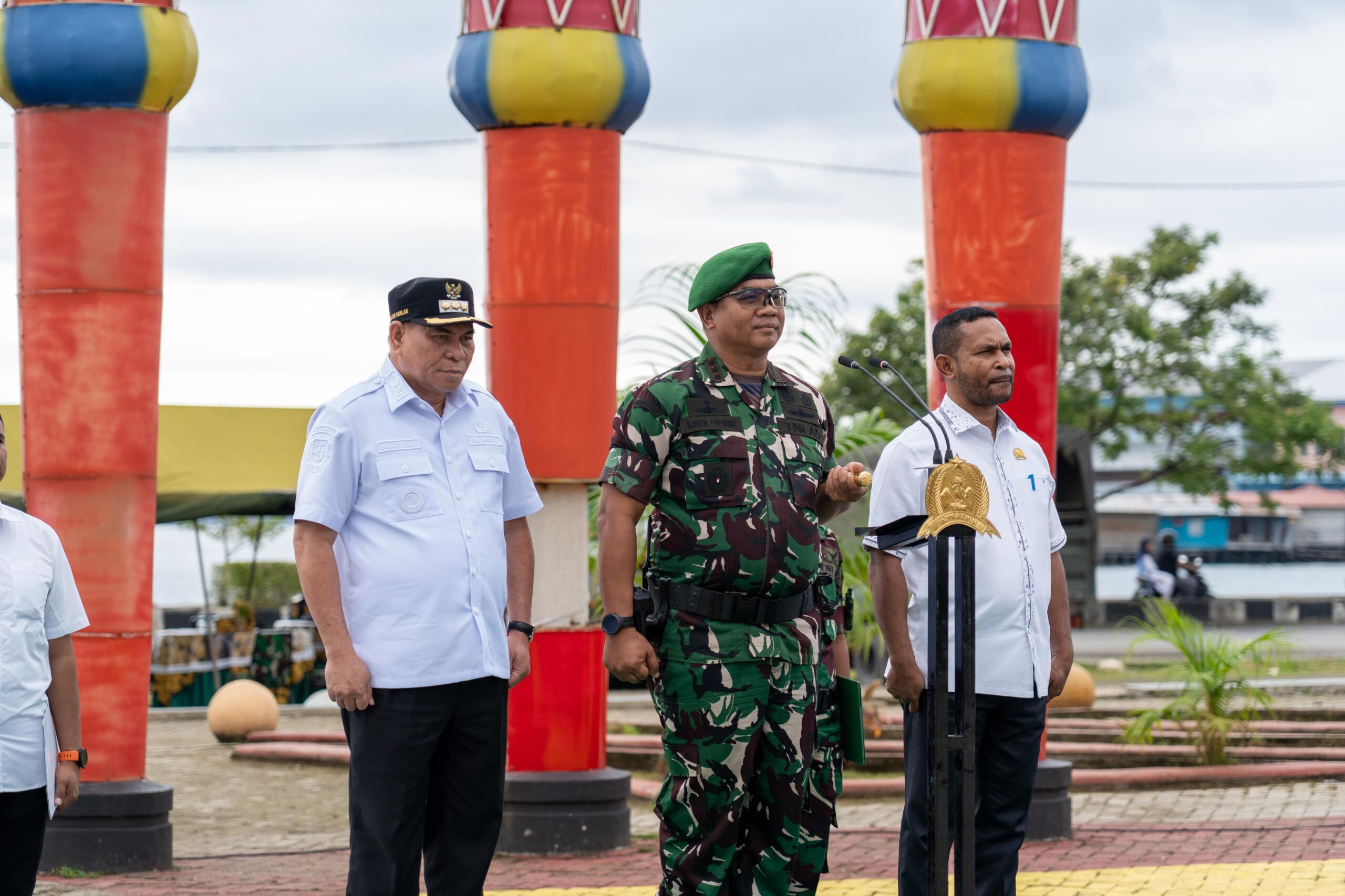 Danrem 182/Jazirah Onim Sambut Kedatangan Yonif 808/Mbaham Matta di Fakfak