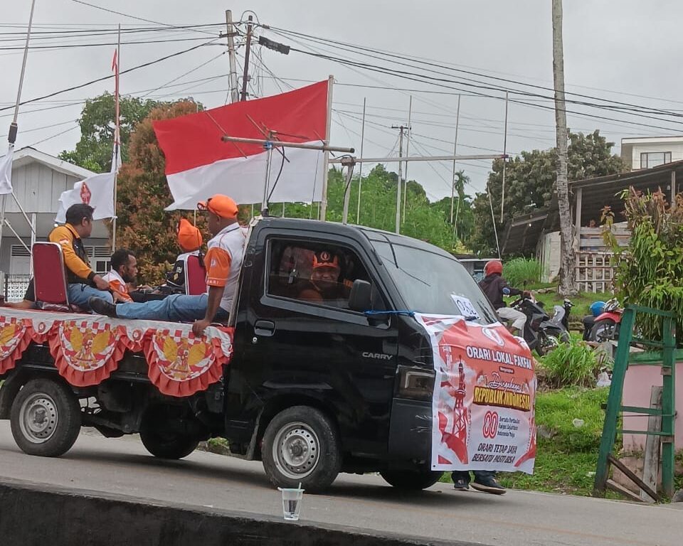 ORARI Lokal Fakfak Ikut Karnaval, Dukung Semarak HUT ke-80 RI