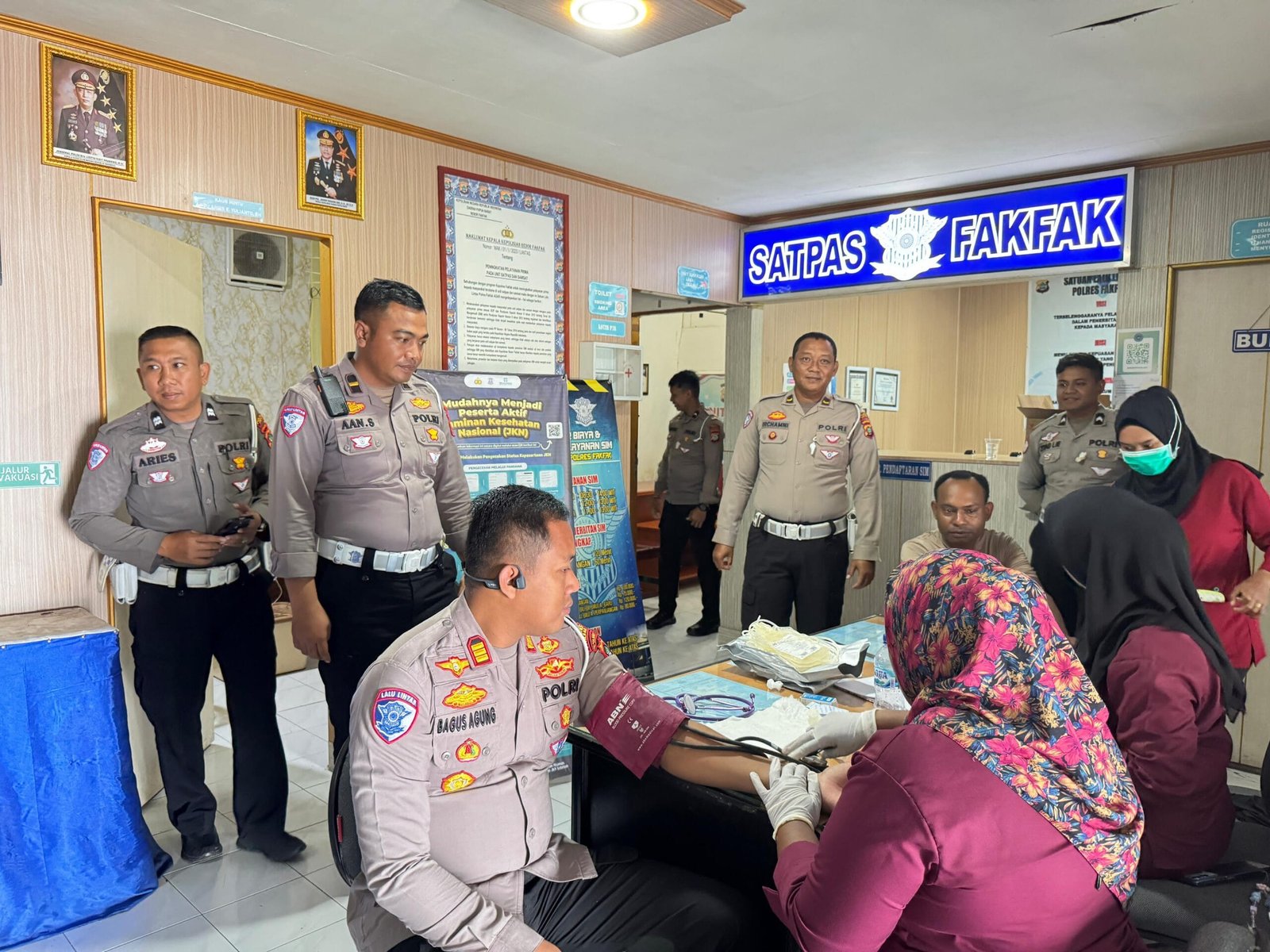 Donor Darah dan Bakti Kesehatan Sambut Hari Lalu Lintas Bhayangkara ke-70, Bentuk Kepedulian Sat Lantas Fakfak