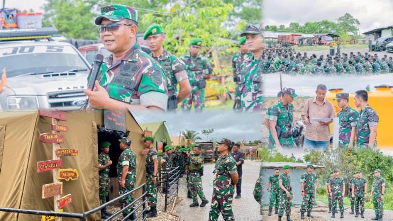 500 Prajurit Yonif TP 808 Terima Pengarahan Danrem 182/JO dan Staf di Distrik Tomage