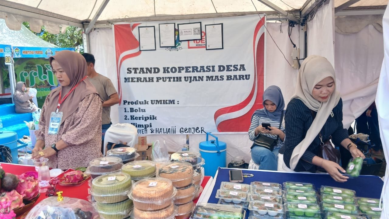 Koperasi Merah Putih Ujan Mas Baru Meriahkan Gebyar UMKM Membara HUT ke-79 Muara Enim