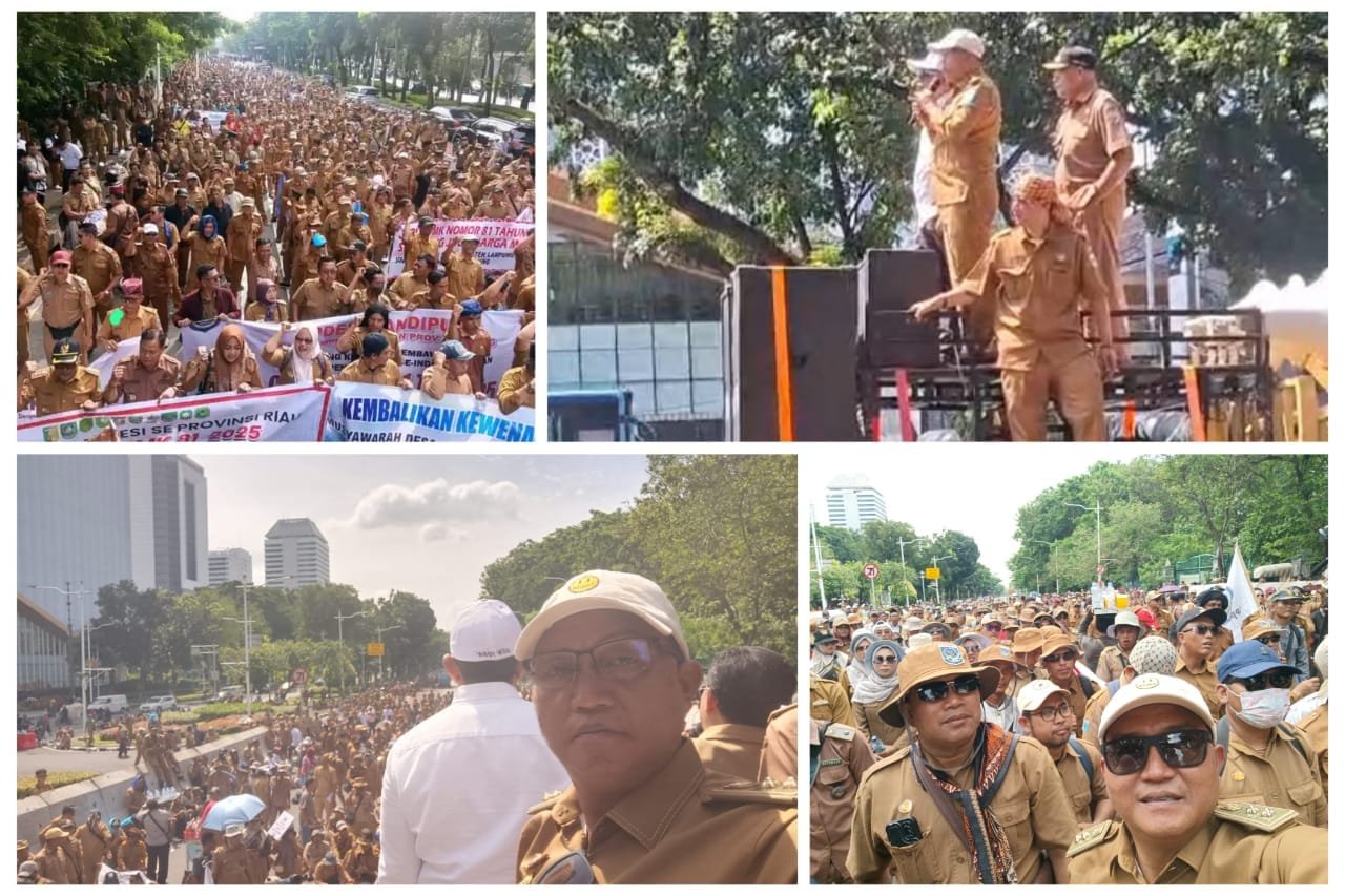 ADD Tahap II Belum Cair, Ratusan Kades OKU Selatan Turun ke Jakarta, Ikuti Aksi Damai