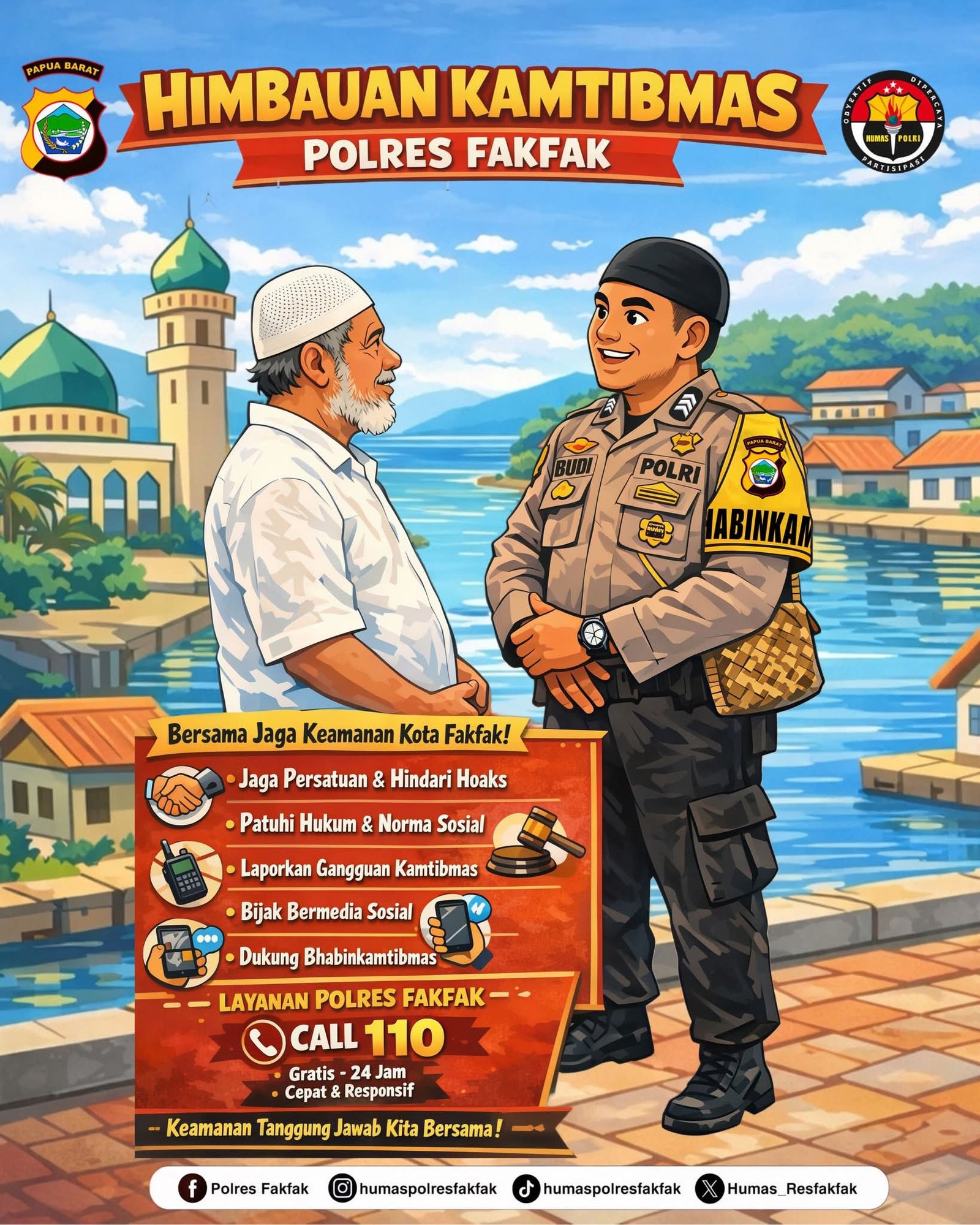 Pimpin Transformasi Keamanan, Kapolres Fakfak AKBP Hendriyana Perkuat Sinergi dan Humanisme