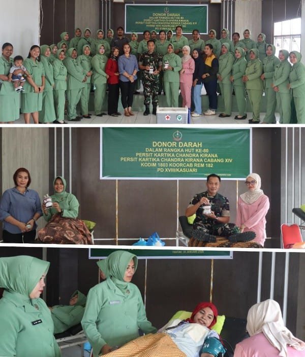 Aksi Nyata Persit KCK Fakfak Setetes Darah Sejuta Harapan untuk Kemanusiaan