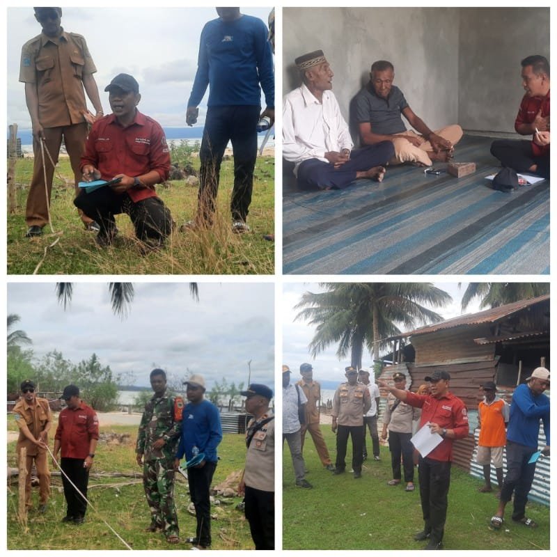 Lalui Gelombang Laut 2 Jam, Kadinsos Fakfak Pastikan Lahan Hunian Sementara Korban Kebakaran Malakuli