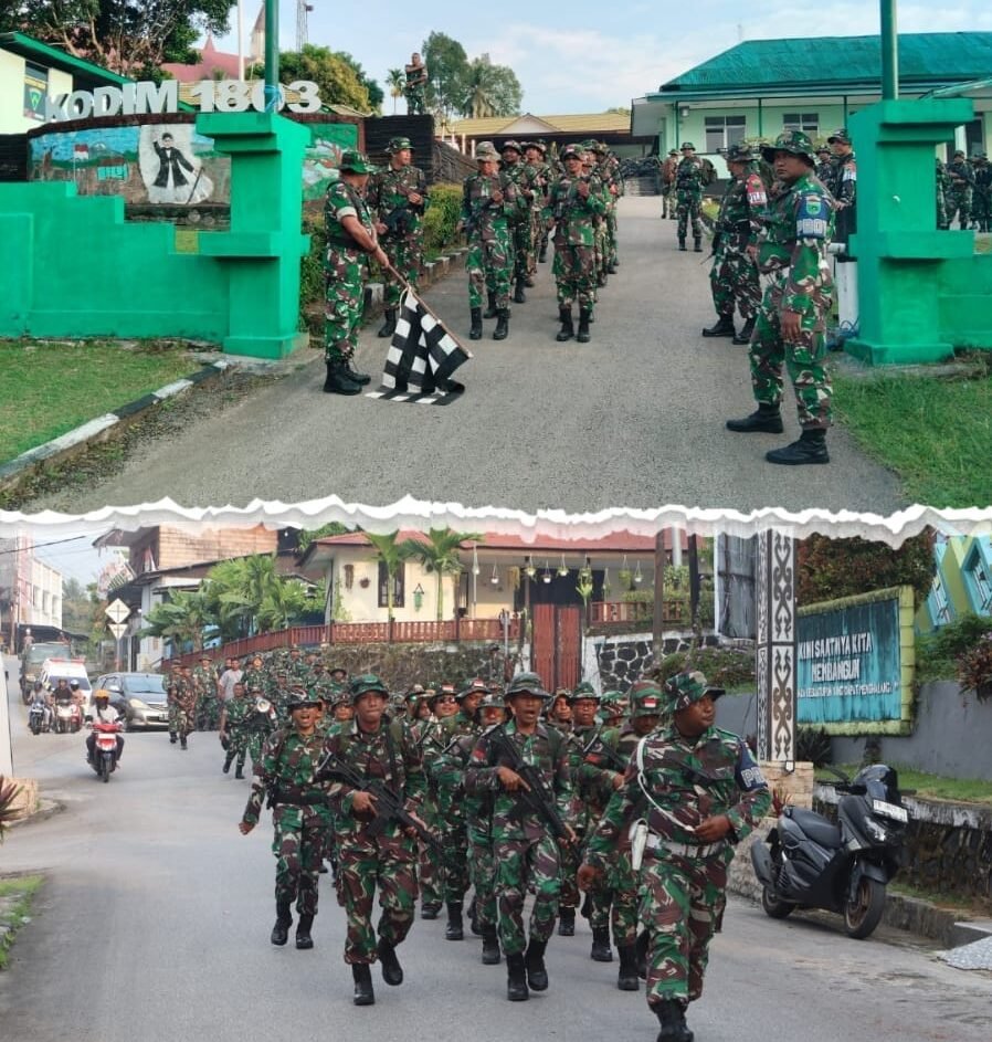 Genjot Fisik dan Mental Prajurit Kodim 1803 Fakfak Taklukan Rute Sejauh 10 Kilometer