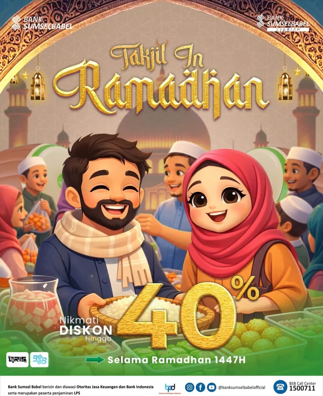 Ramadhan Makin Hemat! Bank Sumsel Babel Tebar Diskon 40% Lewat “Takjil in Ramadhan”