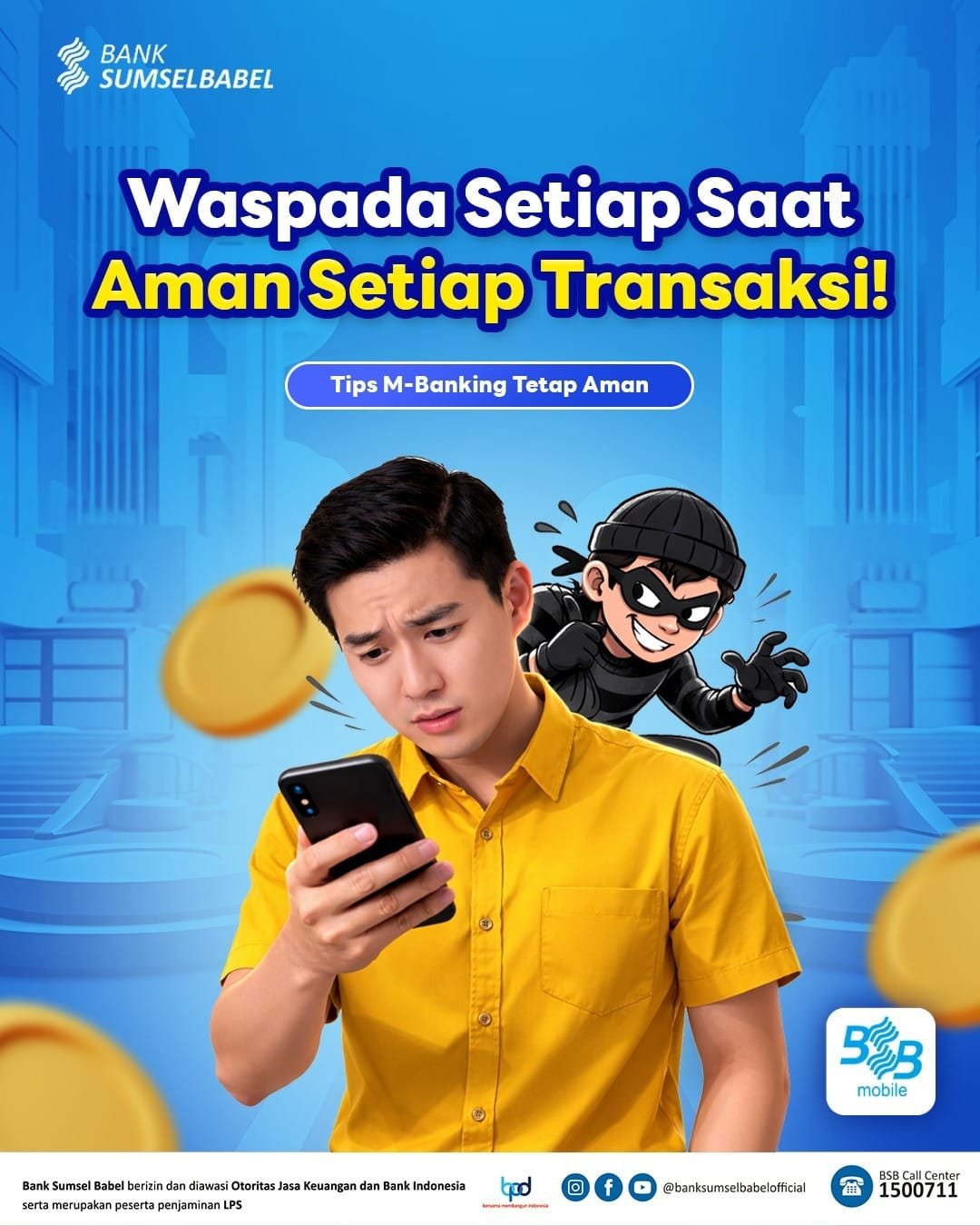 Bank Sumsel Babel Imbau Nasabah Tingkatkan Keamanan Transaksi Digital Melalui BSB Mobile