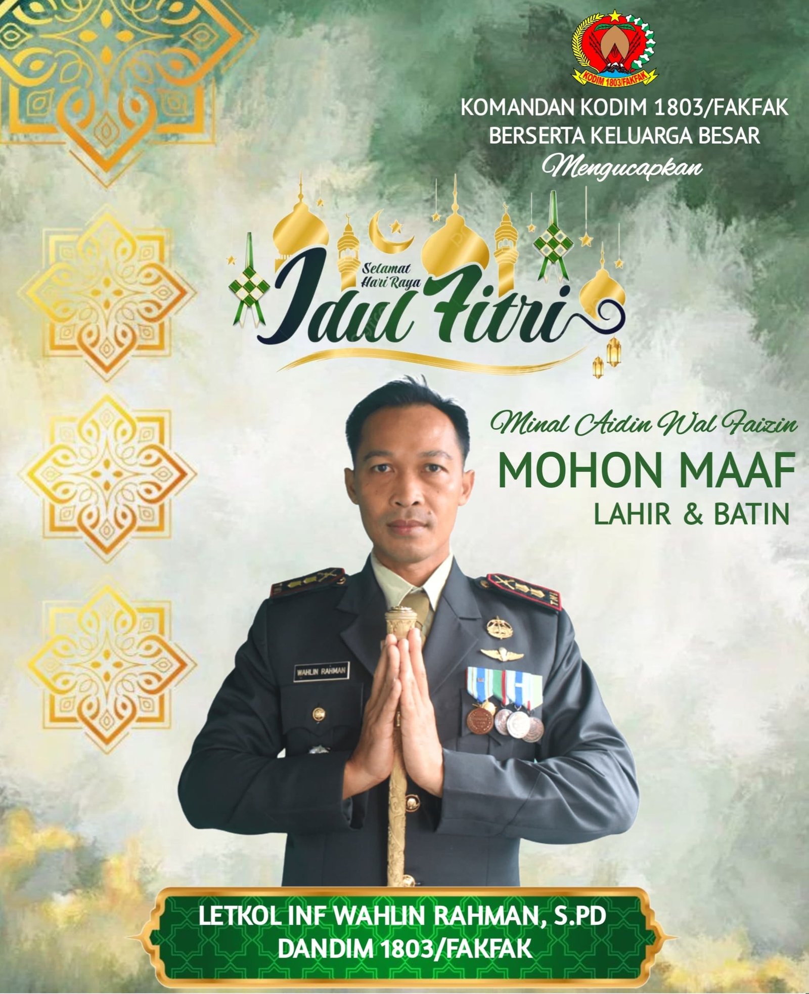 Kedepankan Empati dan Keamanan Dandim Letkol Inf Wahlin Tiadakan Open House Lebaran 1447 H