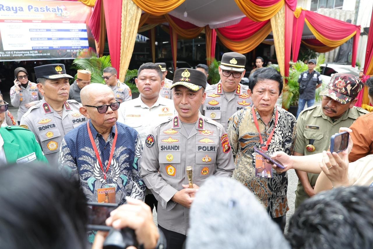 Pastikan Keamanan Paskah, Kapolda Tinjau Gereja Santo Yoseph Palembang