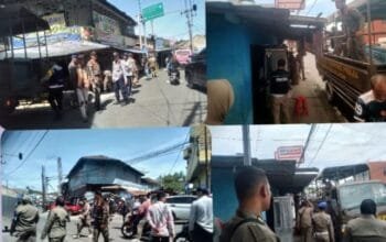 PKL Membandel, Satpol PP OKU Selatan Bongkar dan Angkut Paksa Lapak di Bahu Jalan