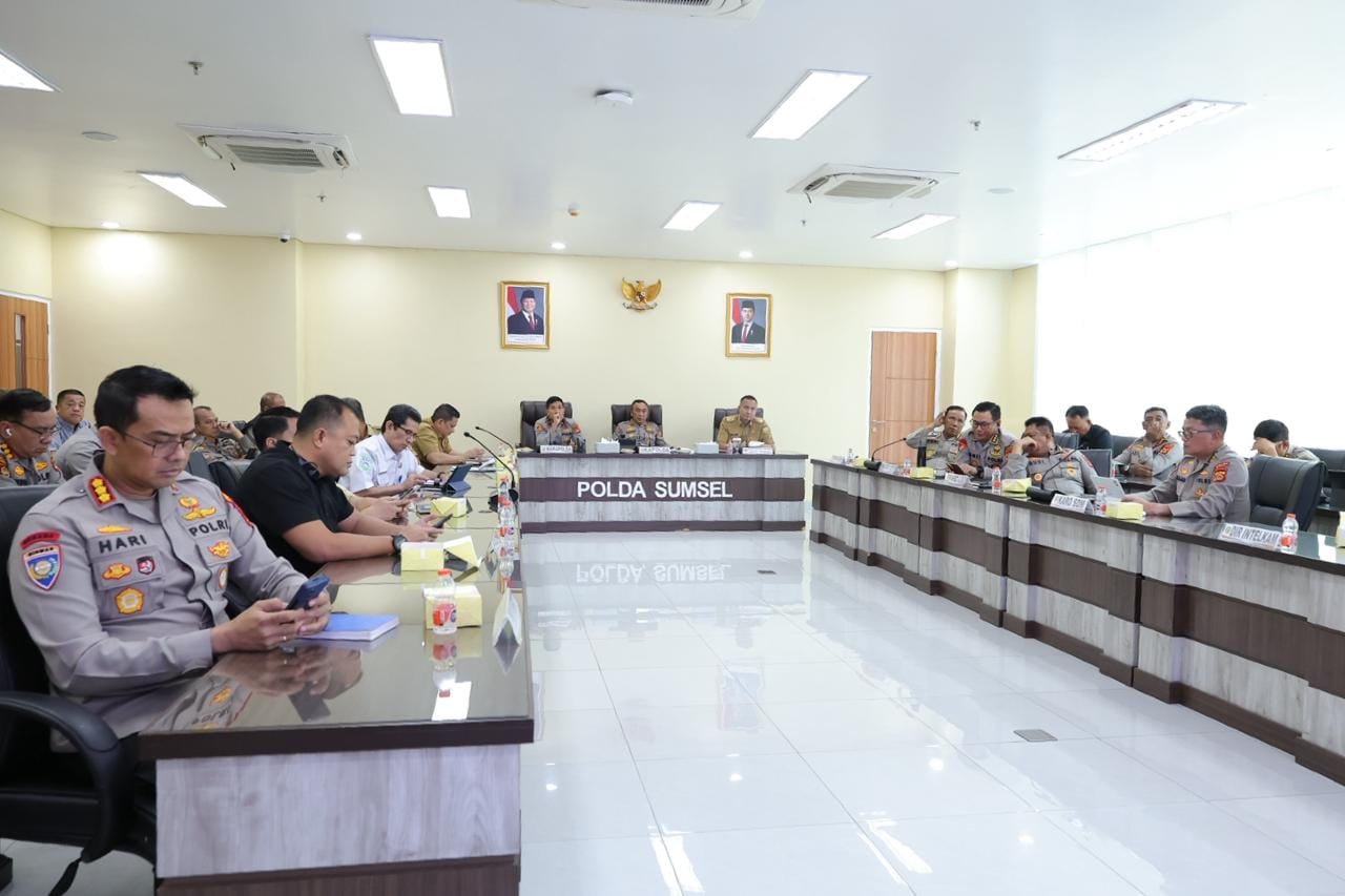 Kapolda Sumsel Sandi Nugroho Ikuti Arahan Wakapolri Antisipasi El Nino “Godzilla”